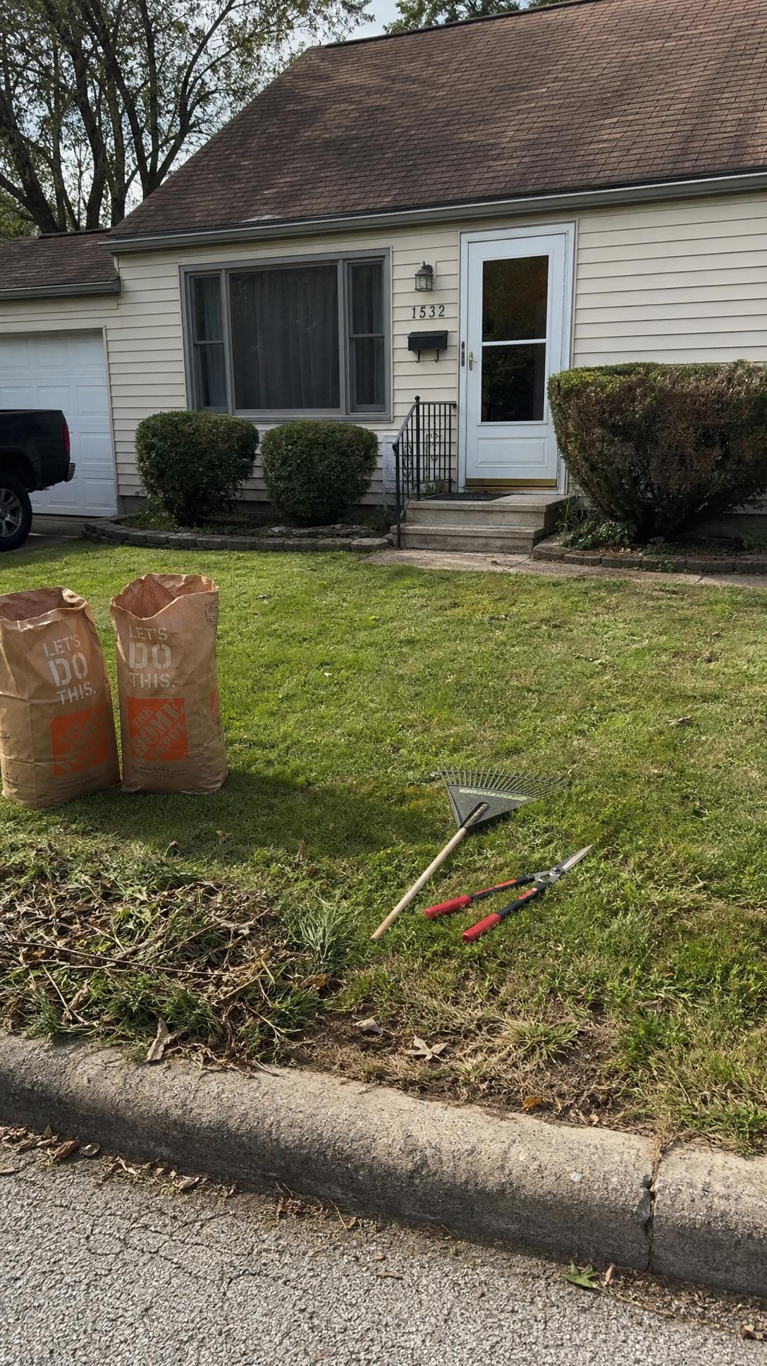 1 Front Yard Cleanup - 10 DIY Curb Appeal Ideas That Transformed Our Front Yard