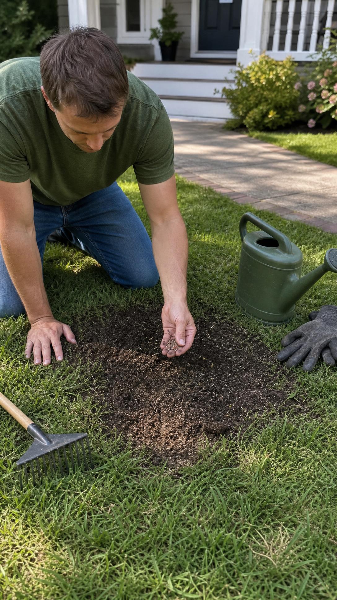 10 Lawn Patch Repair - 10 DIY Curb Appeal Ideas That Transformed Our Front Yard