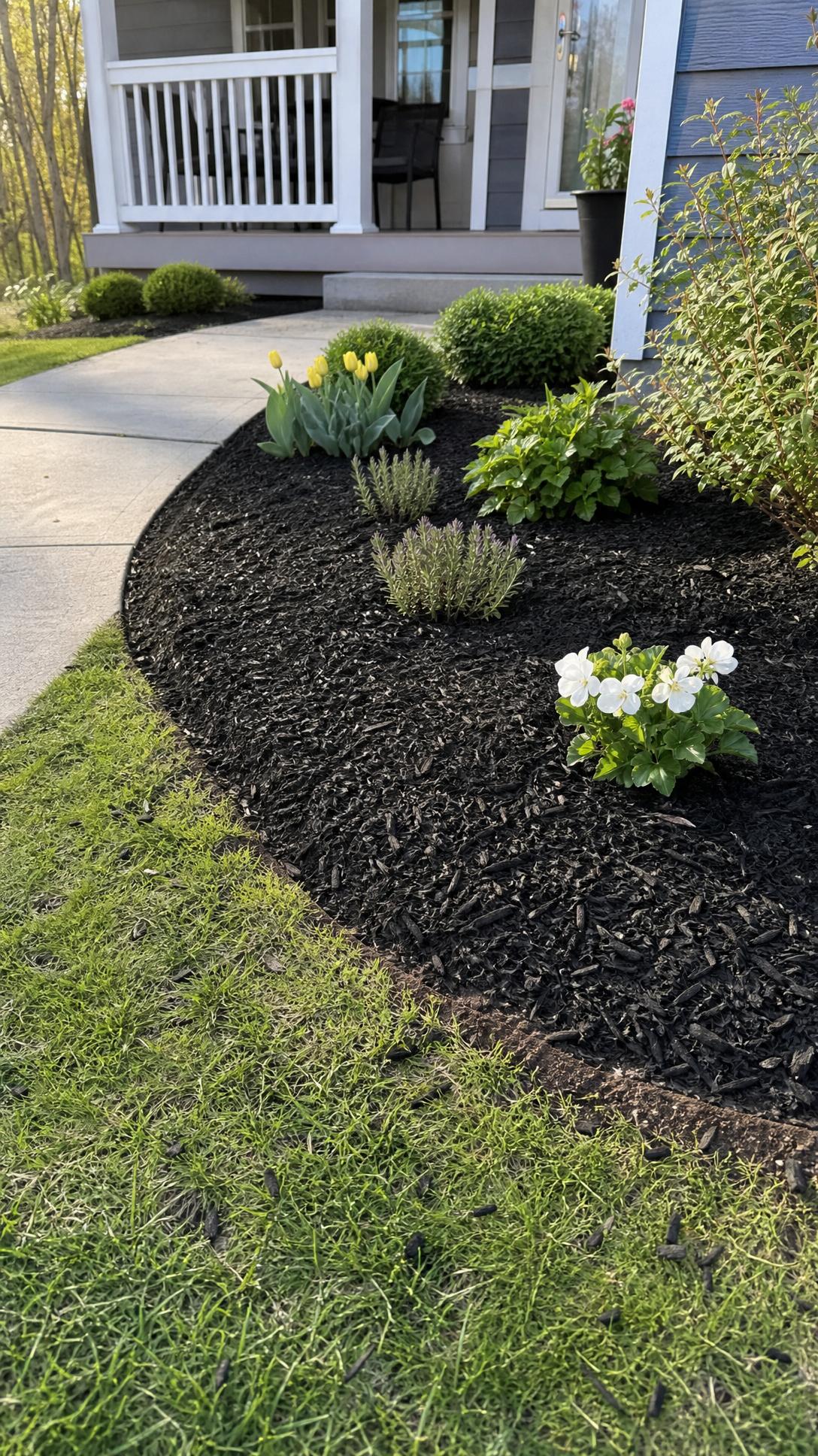 5 Fresh Mulch Edging - 10 DIY Curb Appeal Ideas That Transformed Our Front Yard