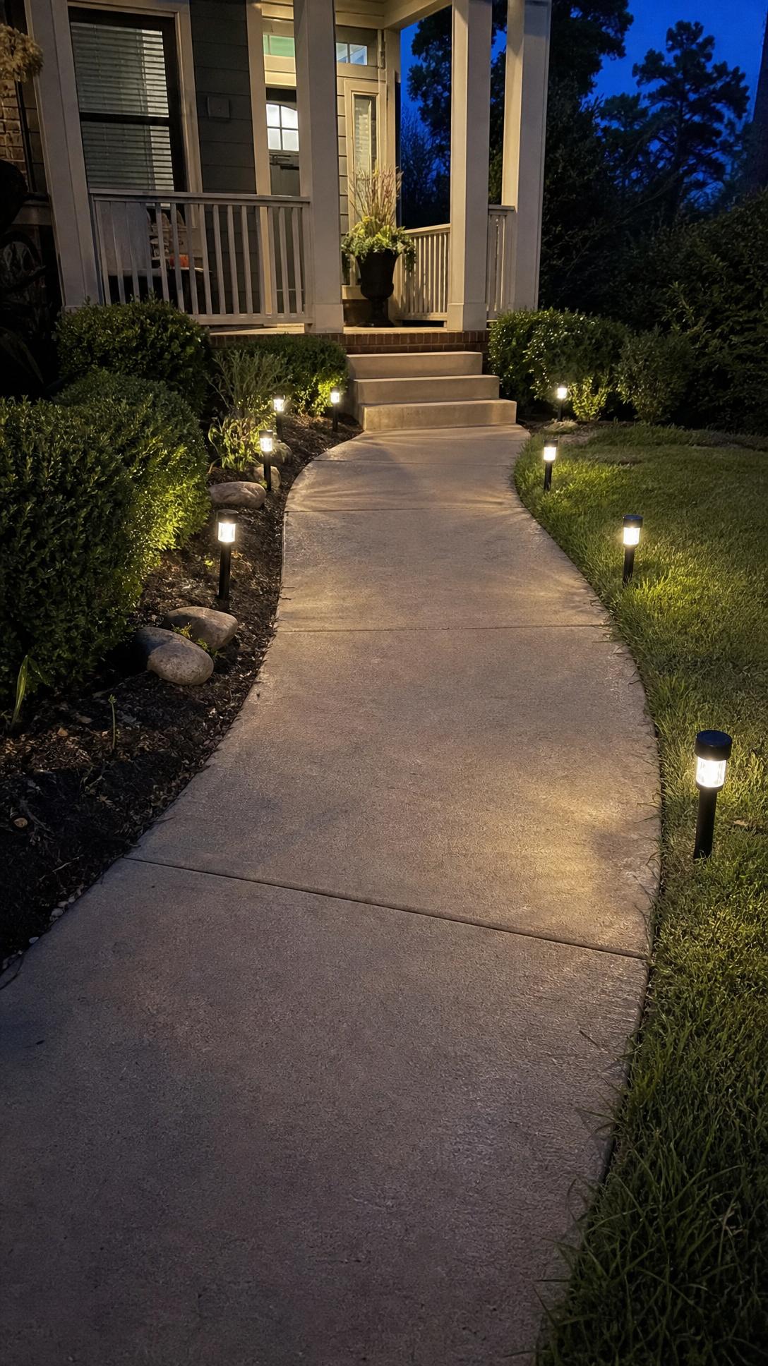 9 Solar Landscape Lights - 10 DIY Curb Appeal Ideas That Transformed Our Front Yard