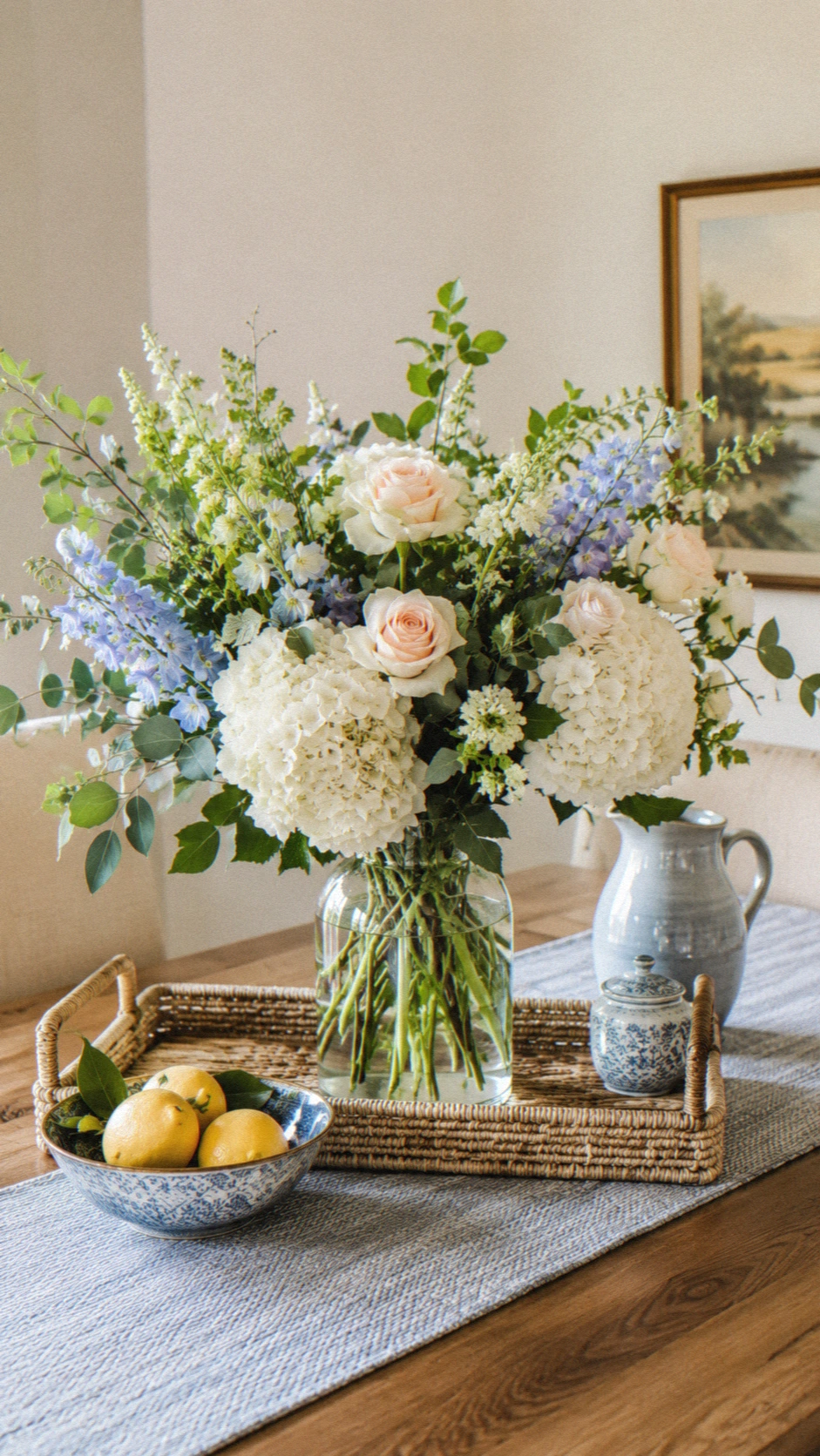 2- Add fresh flowers or greenery