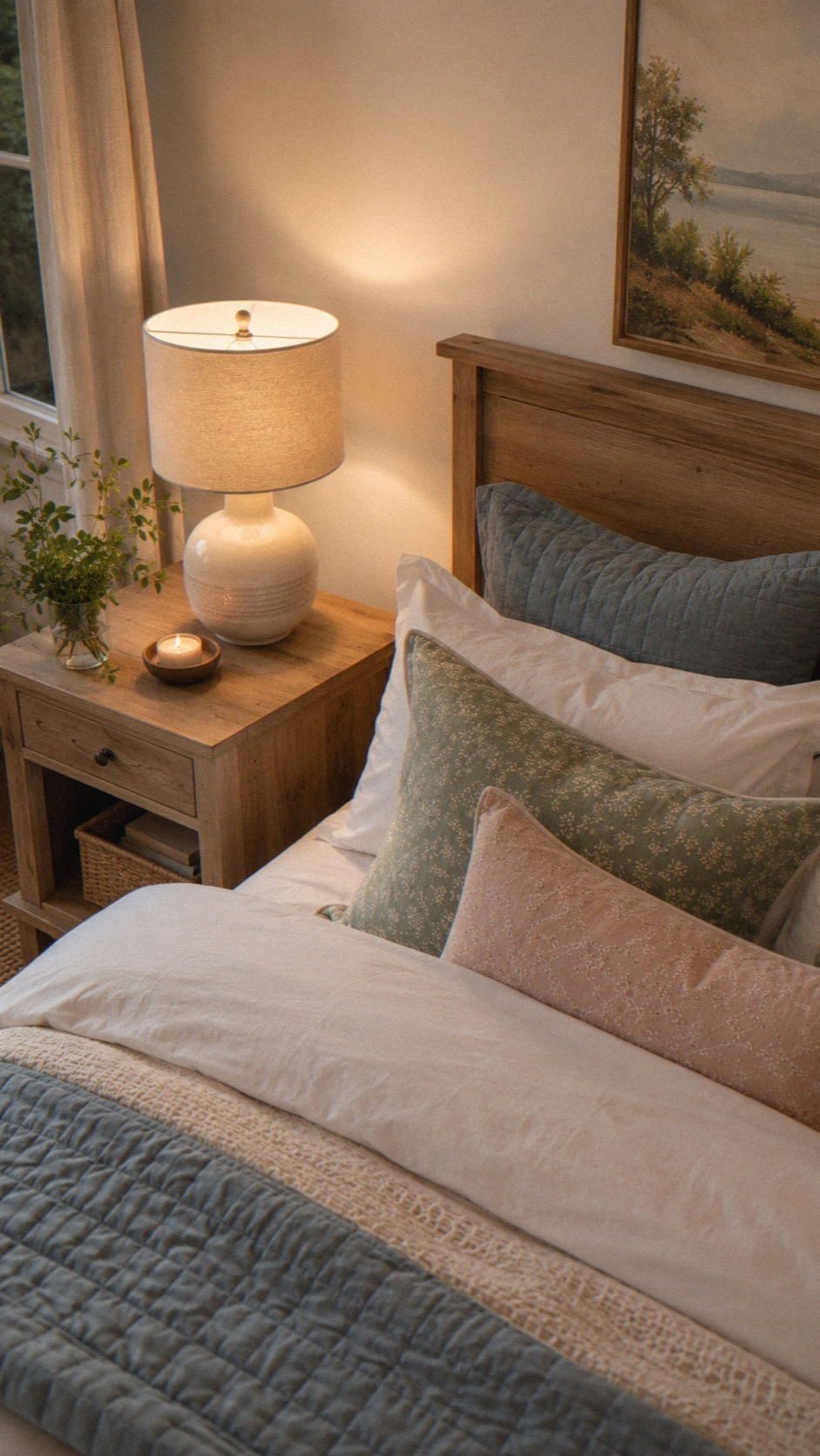 2- Warm Bedside Lighting