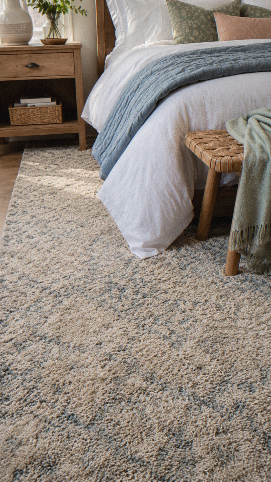 3- A Large Bedroom Rug