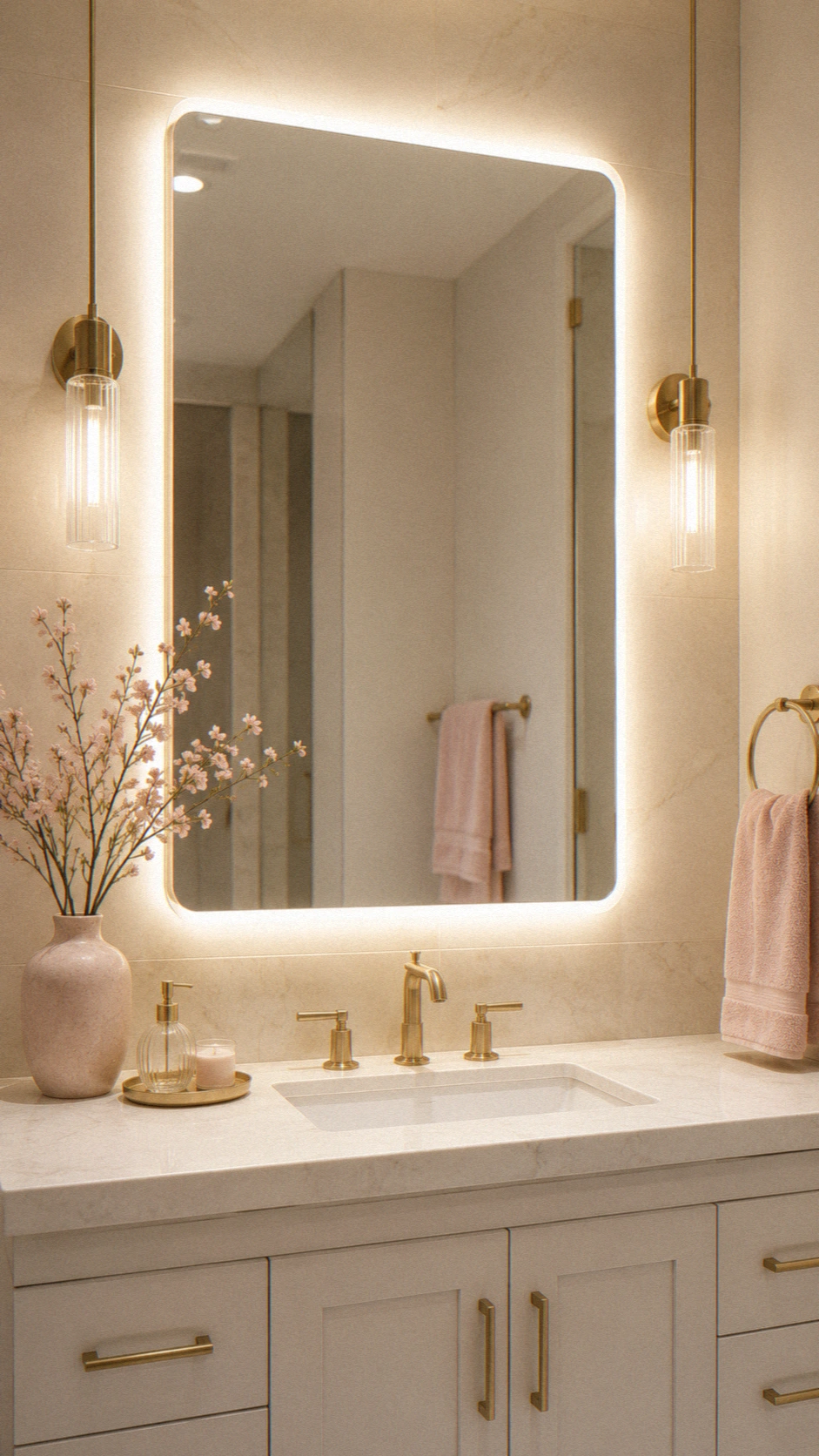 3- Vanity Mirror With Built-In Lighting