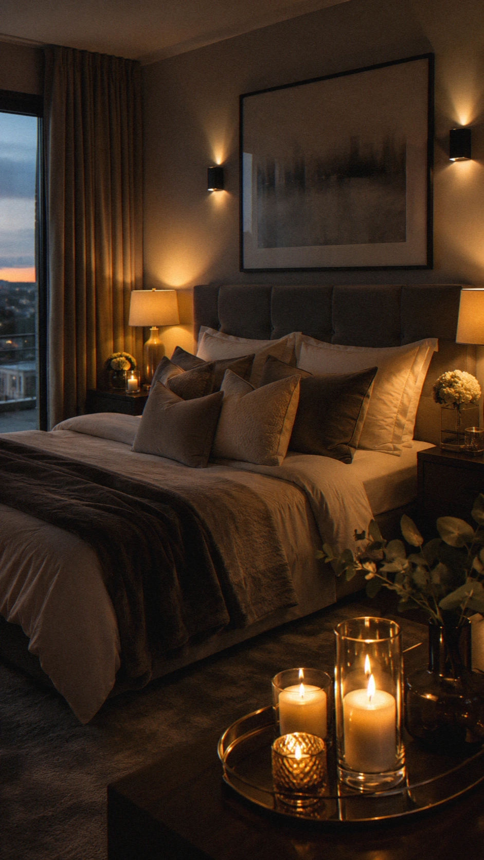3- Warm Ambient Lighting and Candles