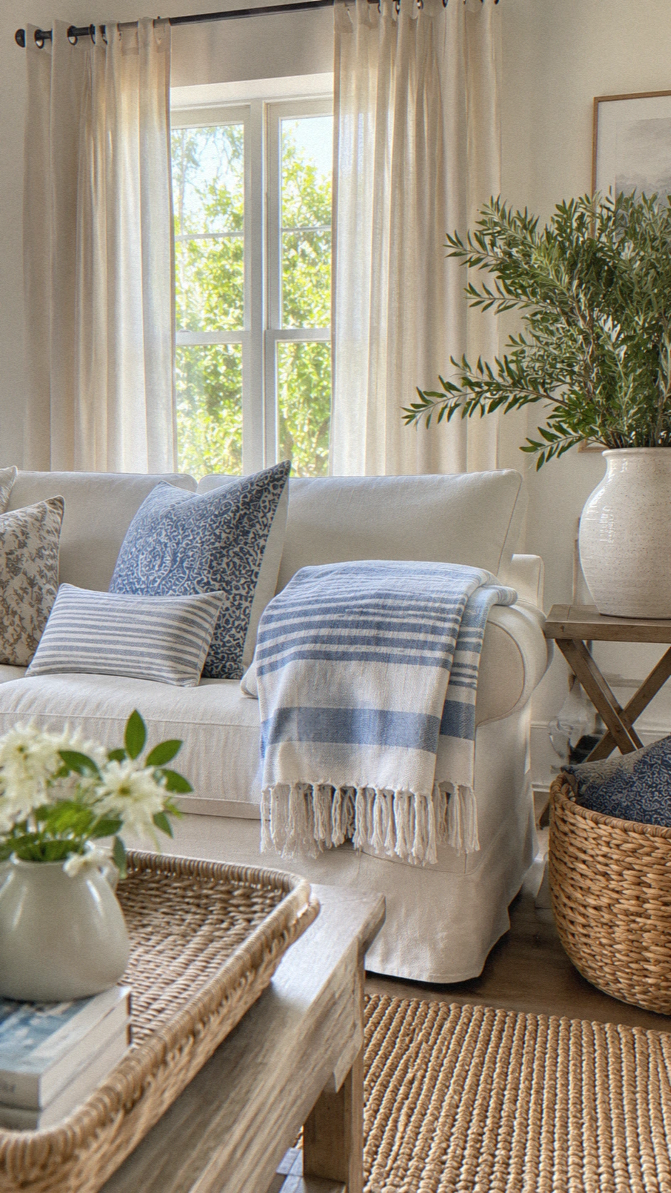 4- Fold in a seasonal throw blanket