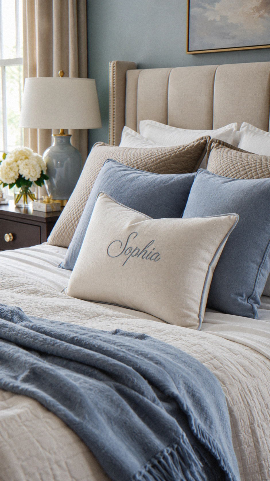 5- Monogrammed or Name-Embroidered Pillow