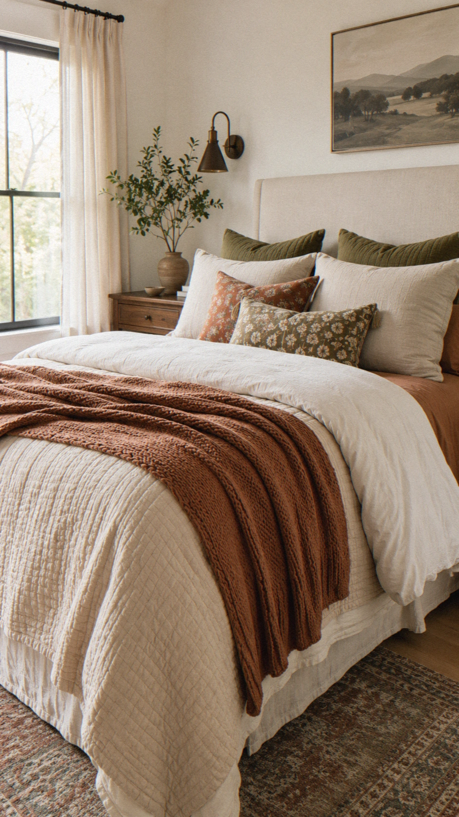 6- Layered Bedding With Texture and Pattern