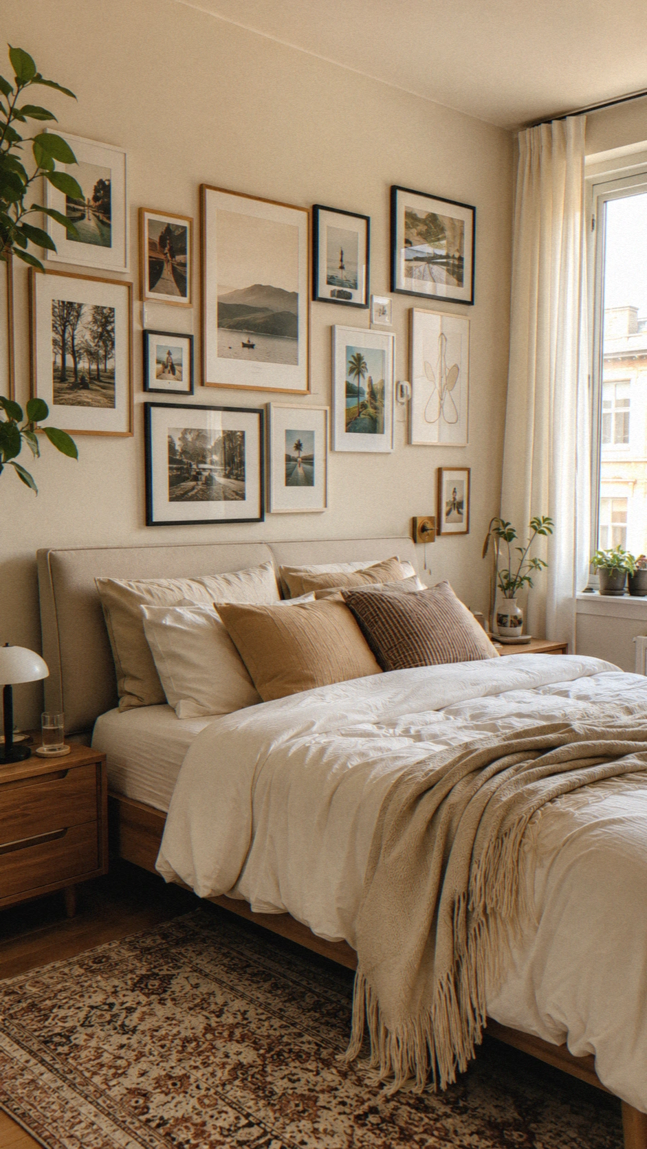 7- Framed Photos and Personal Art on the Walls
