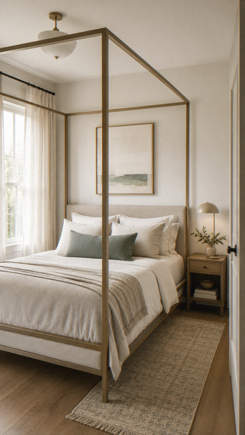 9- A Canopy Bed Frame in Small Bedrooms