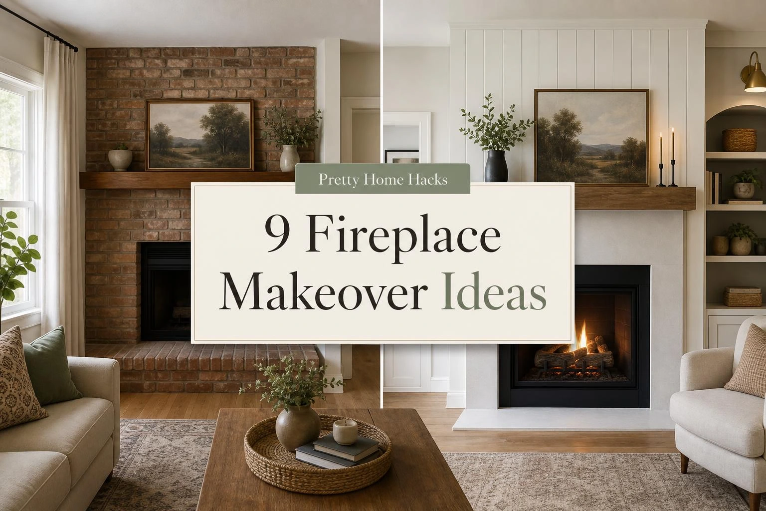 9 Fireplace Makeover Before and After Ideas That Made the Whole Room Look Differen
