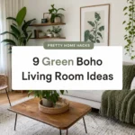 9 Green Boho Living Room Ideas with Plants, Texture, and Personality