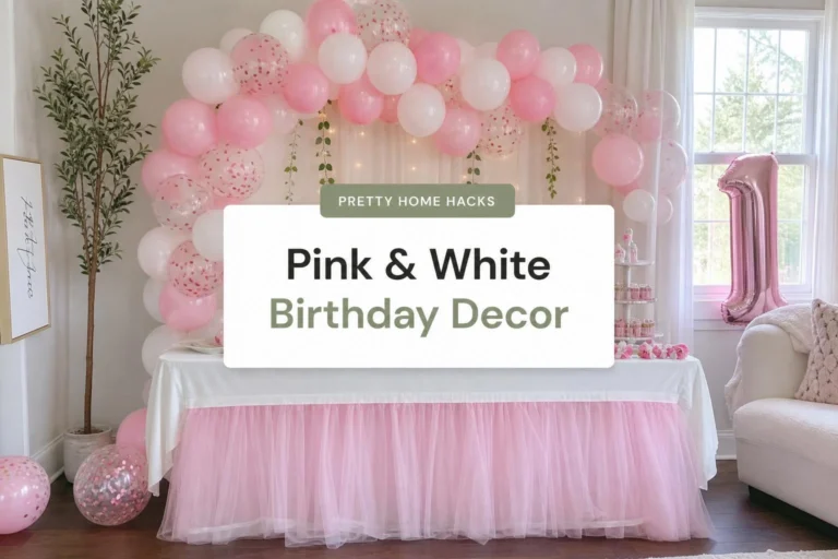Pink And White Birthday Decor