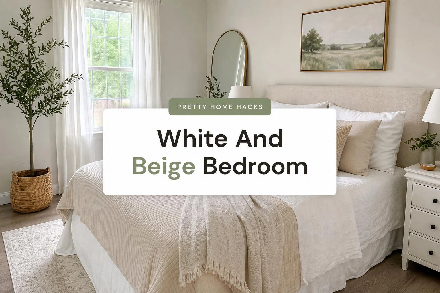 White And Beige Bedroom